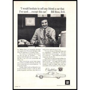 1974 Cadillac Eldorado Coupe Vintage Print Ad Plymouth Michigan Doctor Wall Art